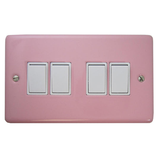 Contour Pink 4 Gang Switch