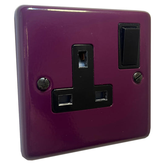 Contour Purple 1 Gang Socket