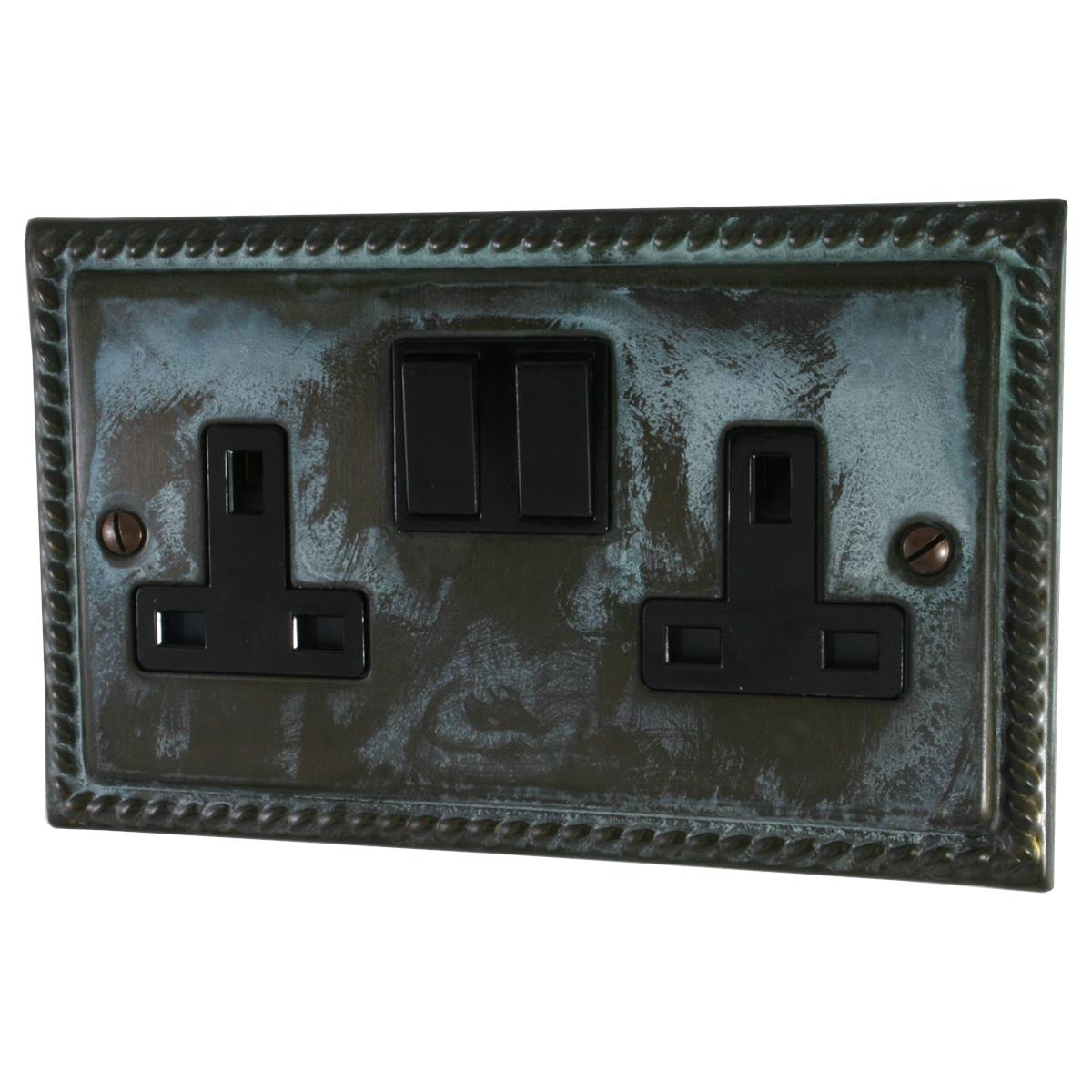 Monarch Verdigris 2 Gang Socket