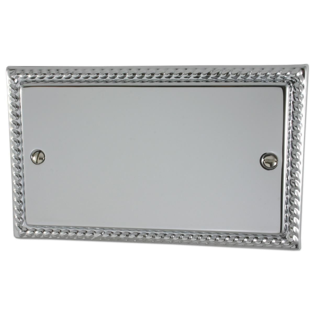 Monarch Polished Chrome 2 Gang Blank Plate