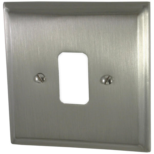 Deco Satin Nickel 1 Gang Grid Plate