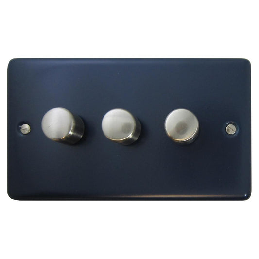 Contour Blue 3 Gang LED Dimmer