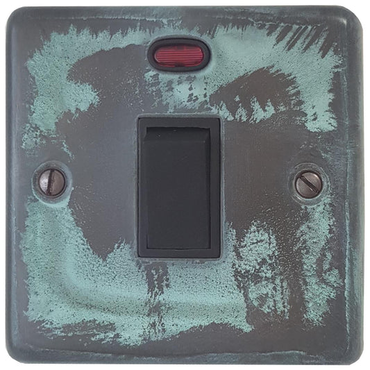 Contour Verdigris 20A Dp Switch + Neon