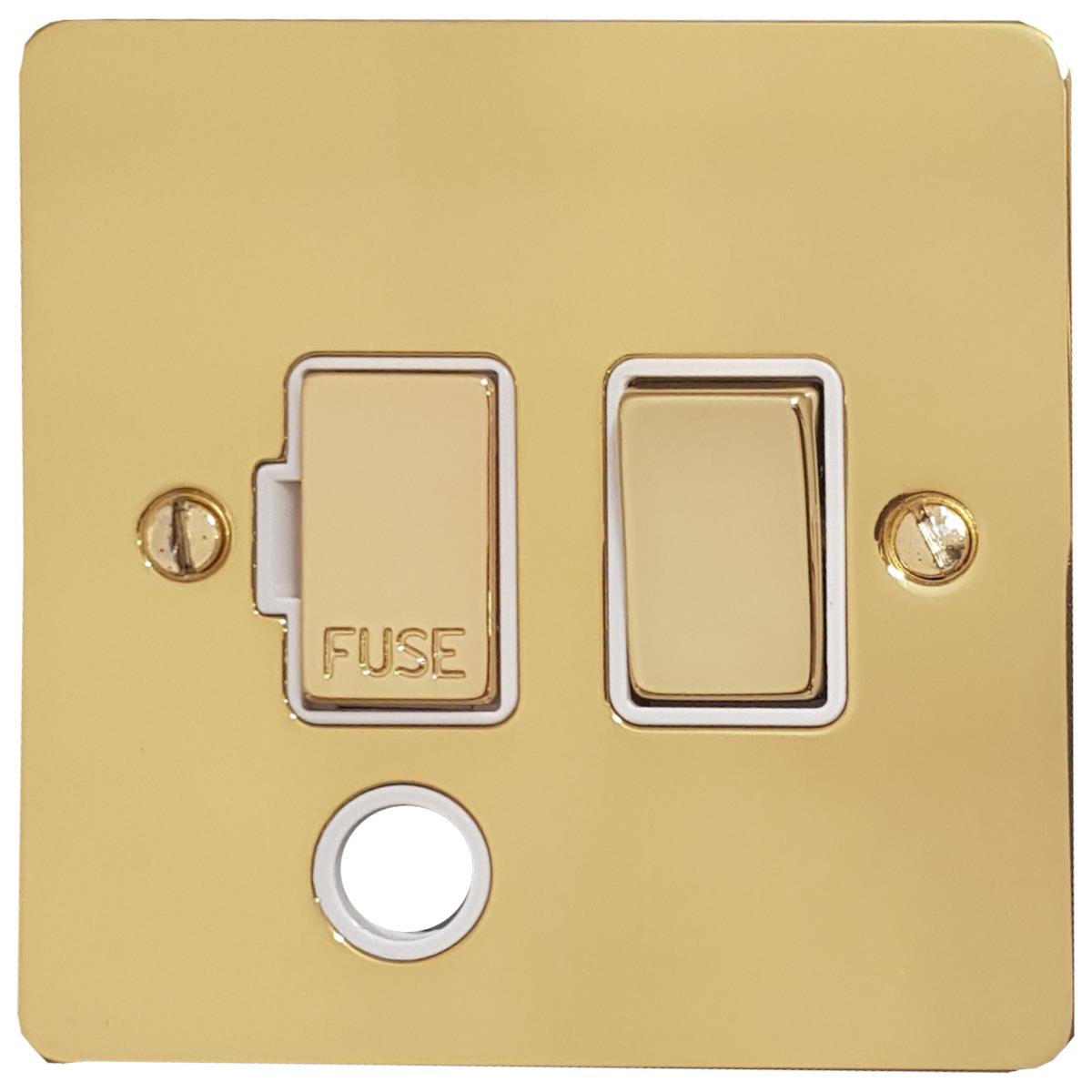 Flat Polished Brass Swt. Fused Spur & F/Outlet