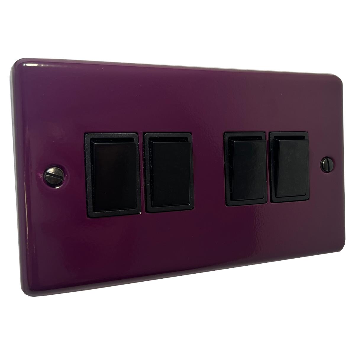 Contour Purple 4 Gang Switch