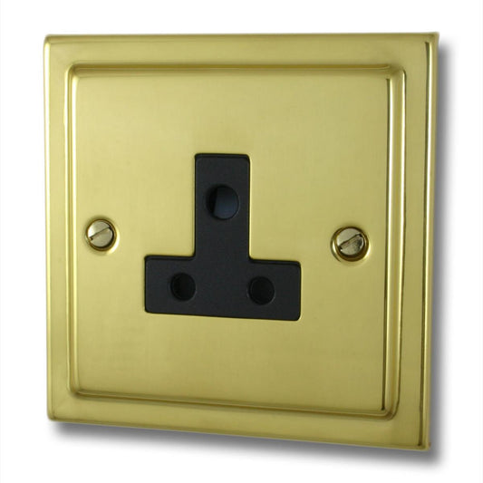 Trimline Polished Brass 5 Amp Socket