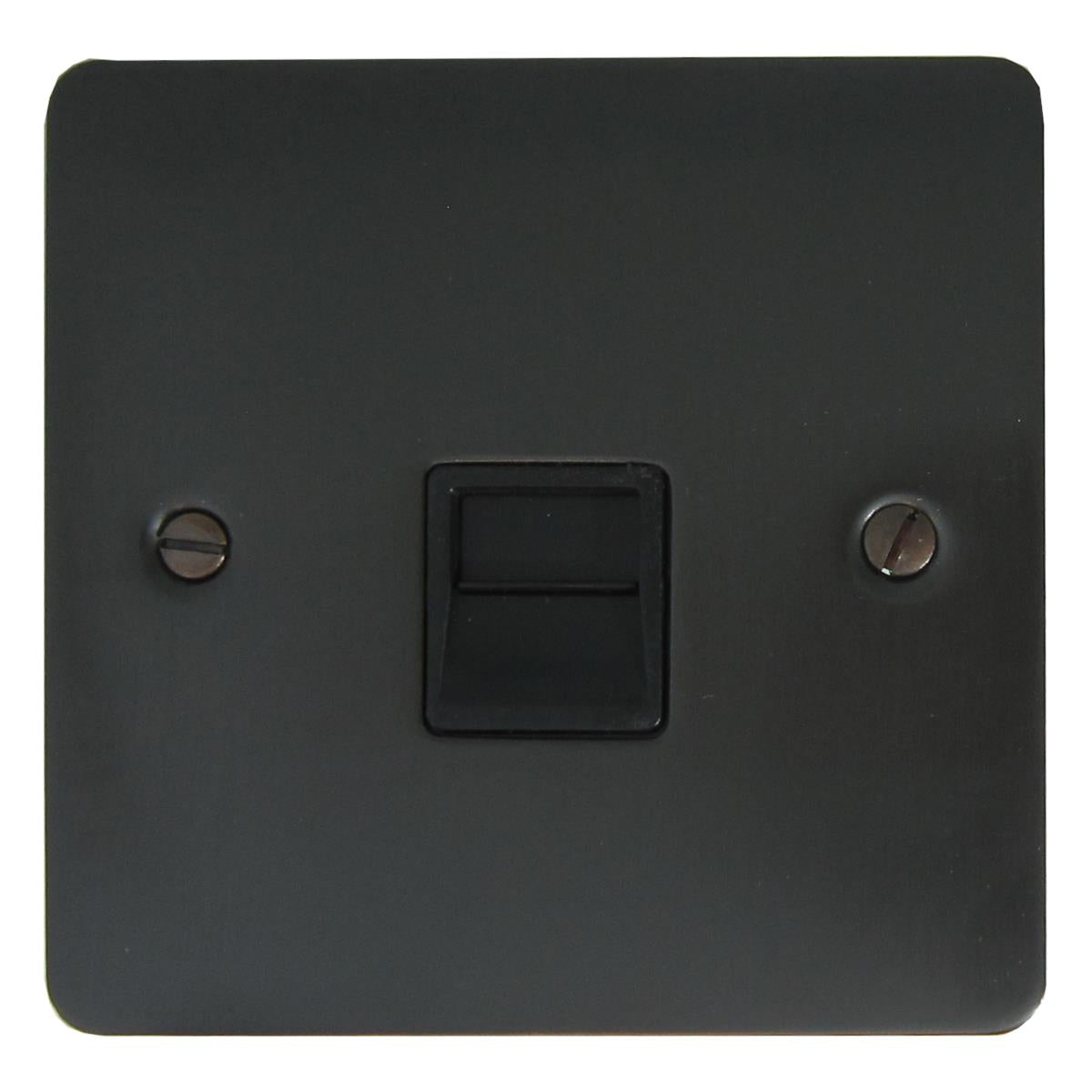 Flat Black Bronze Telephone Secondary Socket (Black Insert)