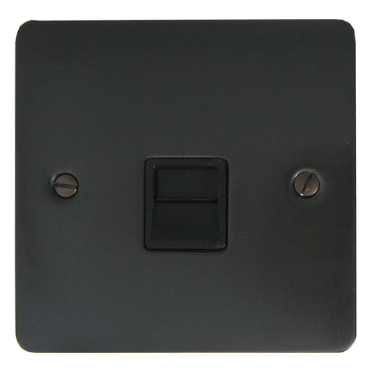 Flat Black Bronze Telephone Secondary Socket (Black Insert)