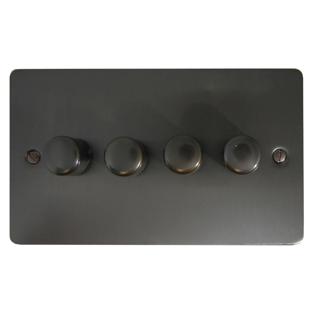 Flat Black Bronze 4 Gang LED Dimmer