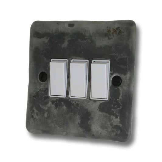 Flat Rustic 3 Gang 2 Way Switch