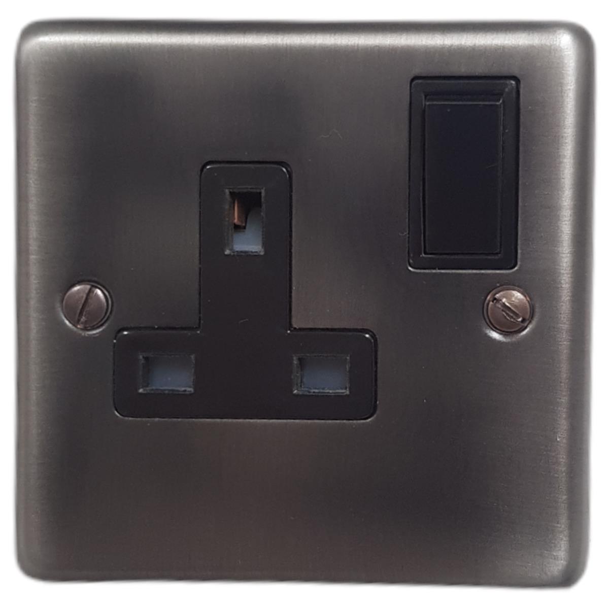 Contour Slate Effect 1 Gang Socket