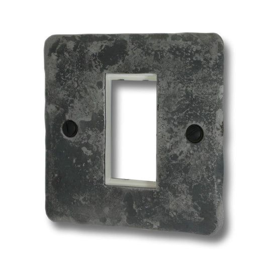 Flat Rustic 1 Gang 1 Module Plate