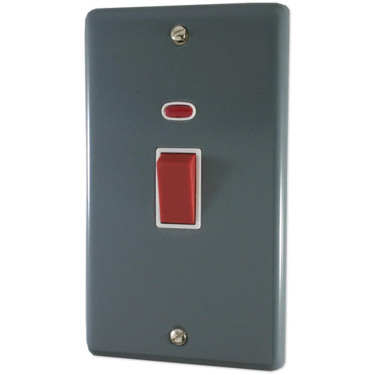 Contour Dark Grey 45 Amp Switch & Neon V/Plate