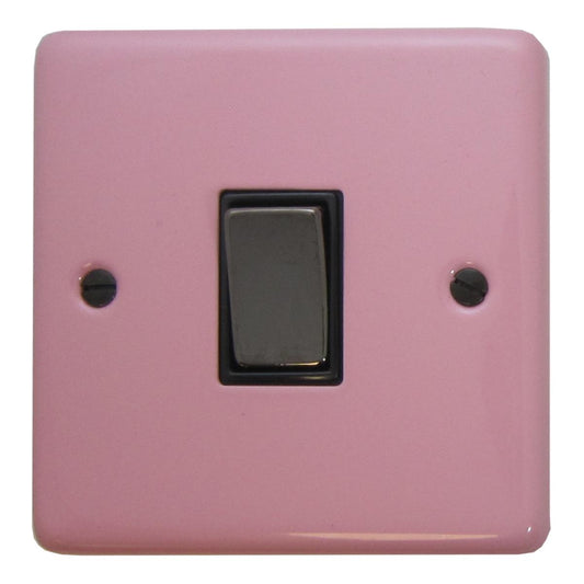 Contour Gloss Pink 1 Gang Switch (Black Nickel Switch)