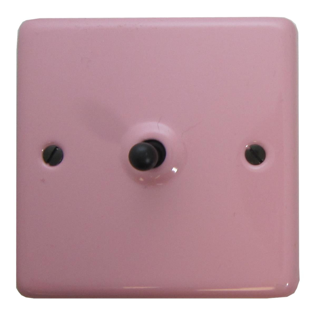 Contour Gloss Pink 1 Gang Toggle Switch (Matt Black Switch)