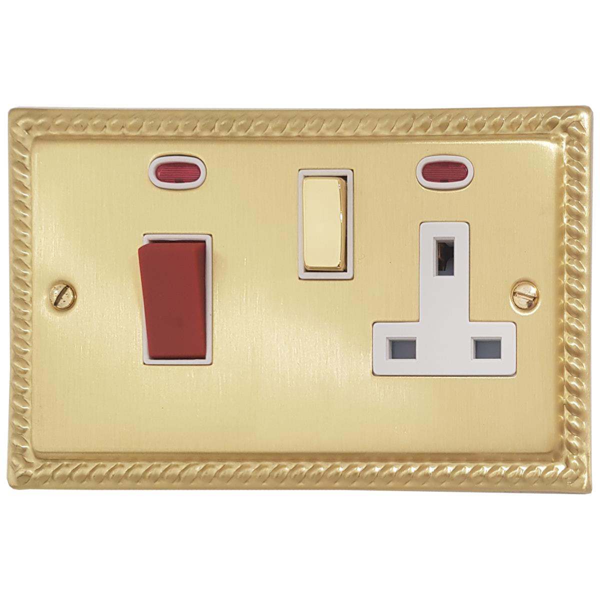 Monarch Satin Brass Cooker Socket