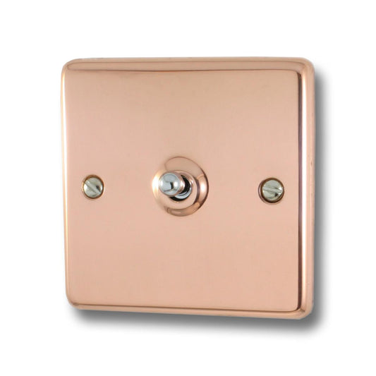 Contour Bright Copper 1 Gang Toggle Switch