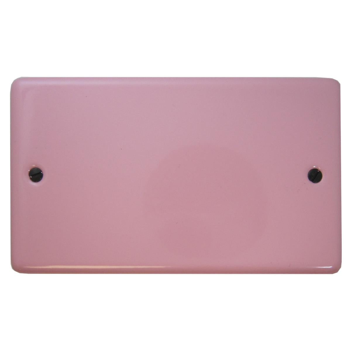 Contour Pink 2 Gang Blank Plate