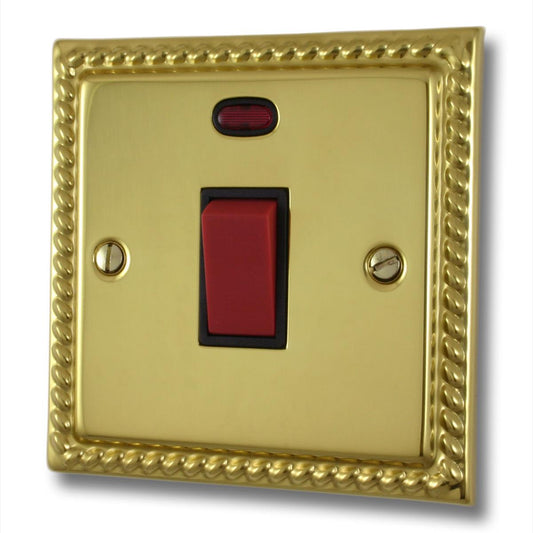 Monarch Polished Brass  45 Amp Dp Switch & Neon