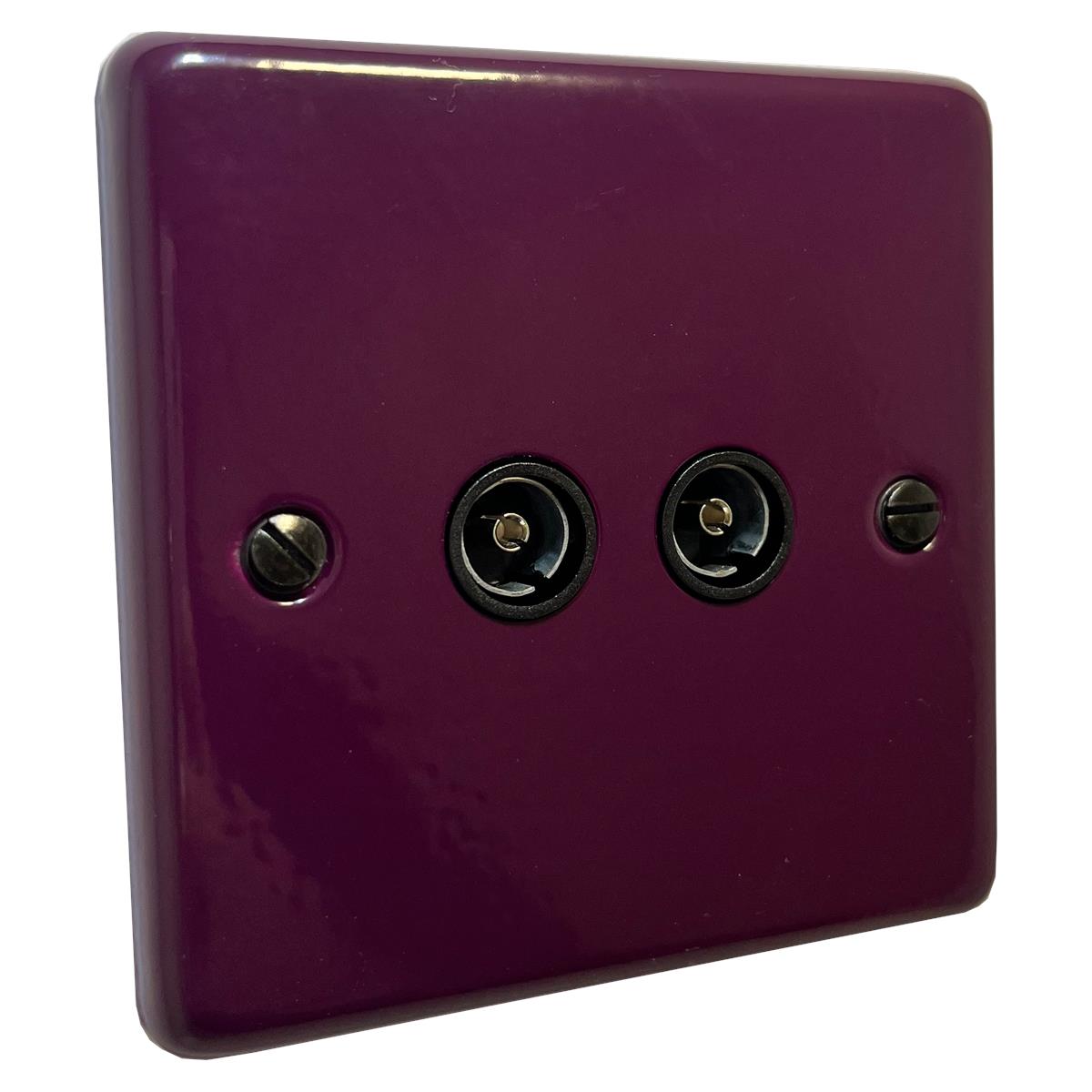 Contour Purple Twin Coax Socket