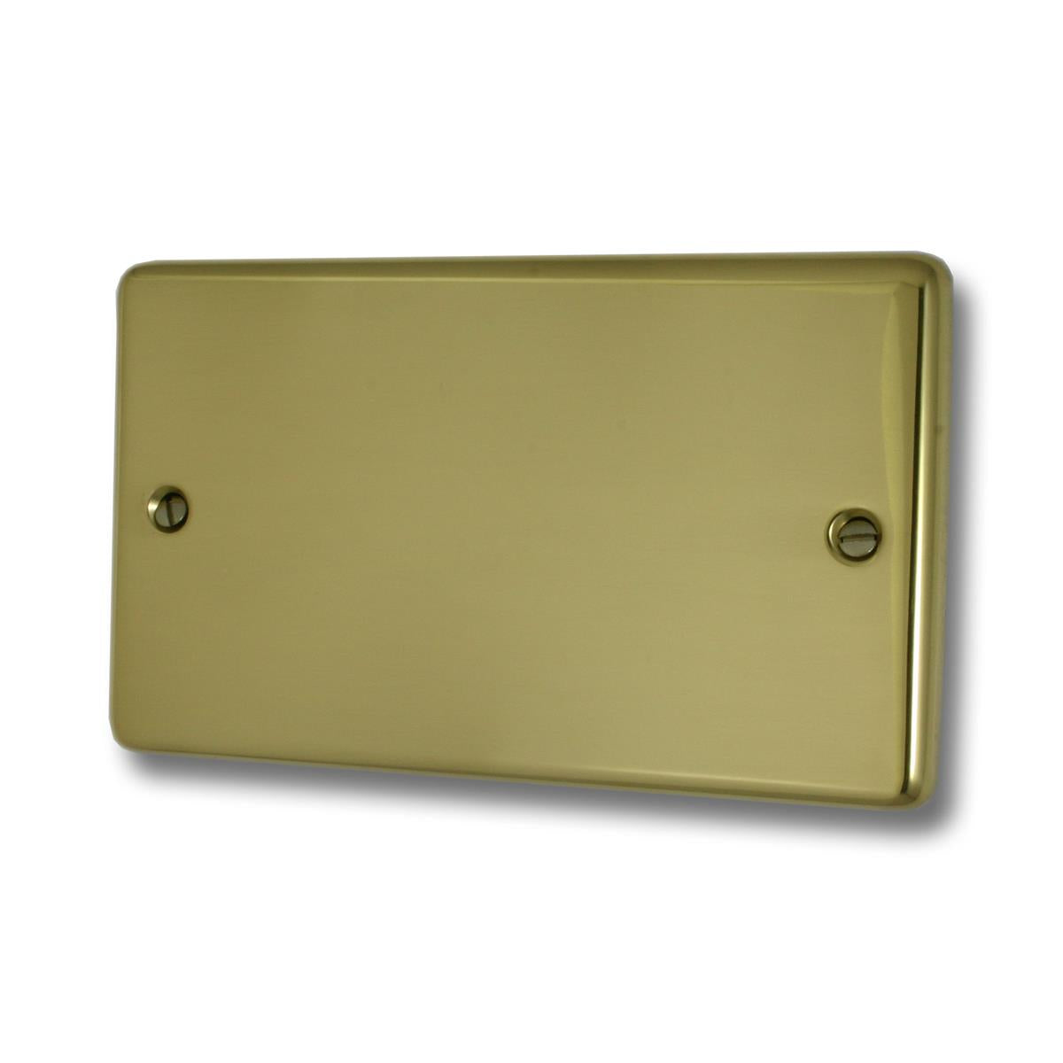 Contour Polished Brass 2 Gang Blank