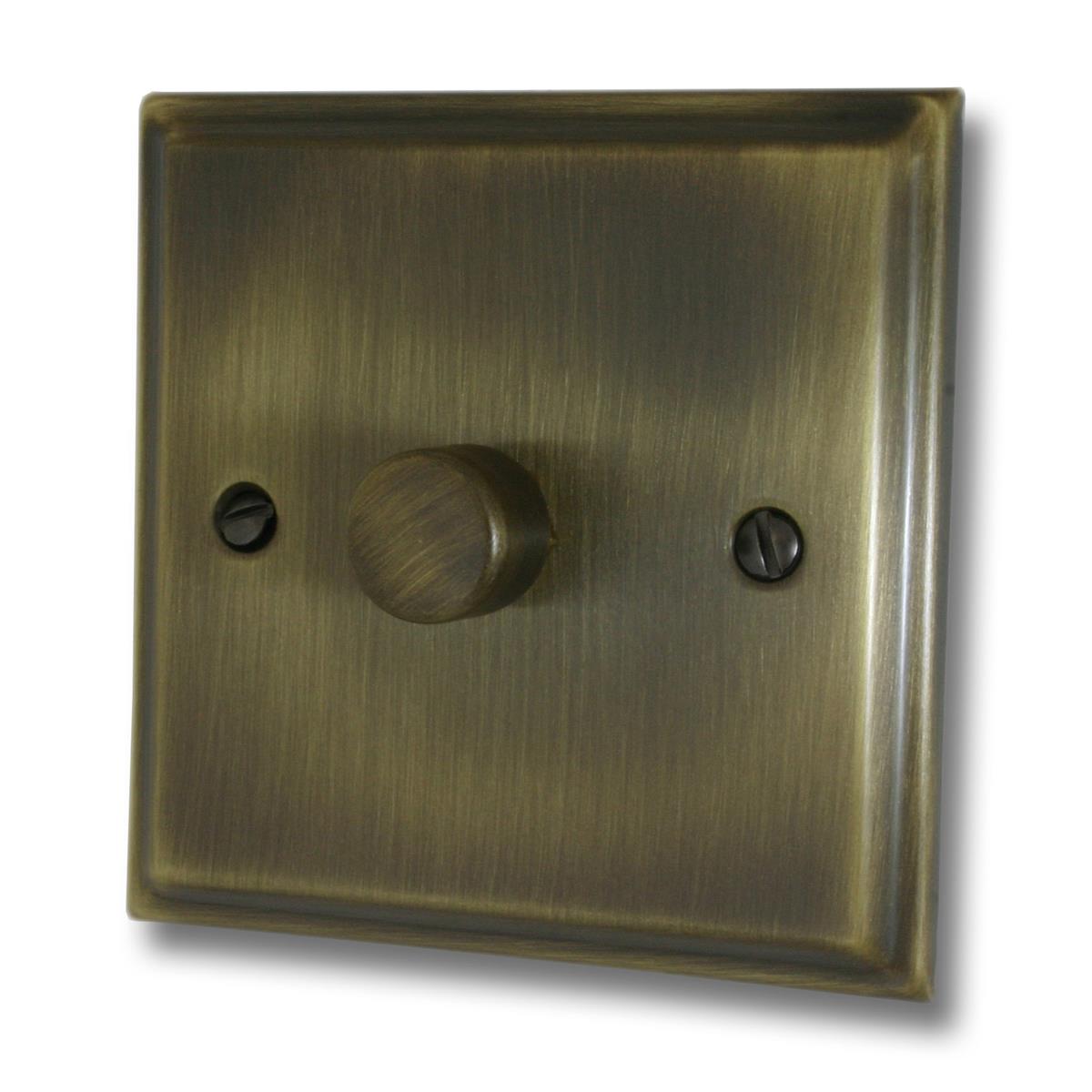 Deco Antique Brass 1 Gang Dimmer