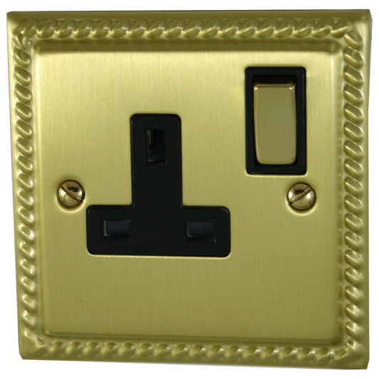 Monarch Satin Brass 1 Gang Socket