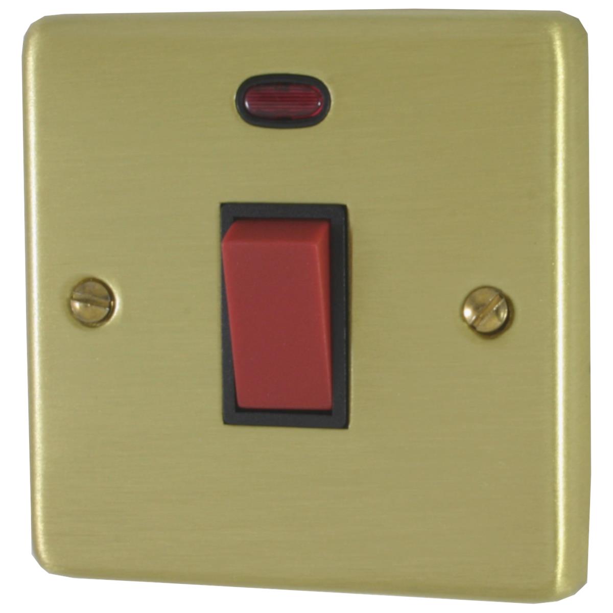 Contour Satin Brass 45 Amp Dp Switch & Neon