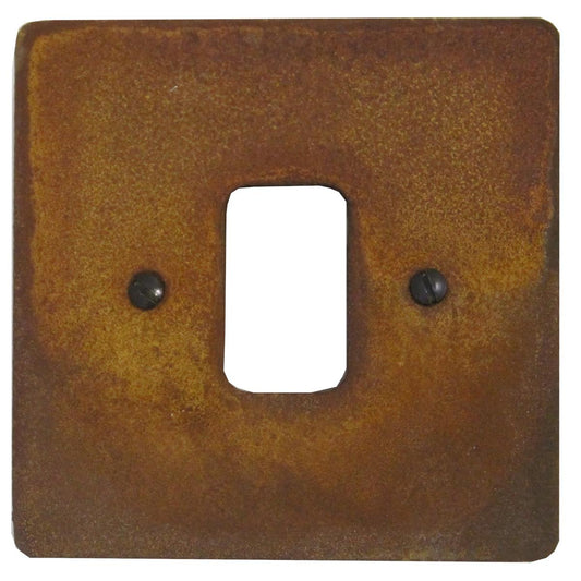 Flat Rust 1 Gang Grid Plate