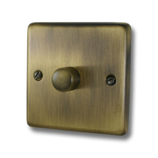 Contour Antique Brass 1 Gang  400W Dimmer