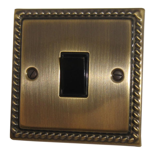 Georgian Antique Brass Intermediate Switch (Black Switch)