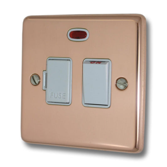 Contour Bright Copper Switched Fuse Spur with Neon (White Switch)