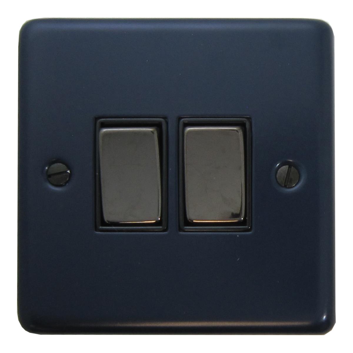 Contour Blue 2 Gang Switch