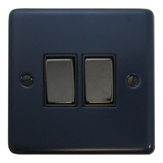 Contour Blue 2 Gang Switch