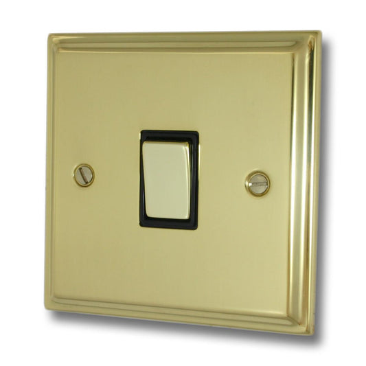 Deco Polished Brass 1 Gang Inter Switch