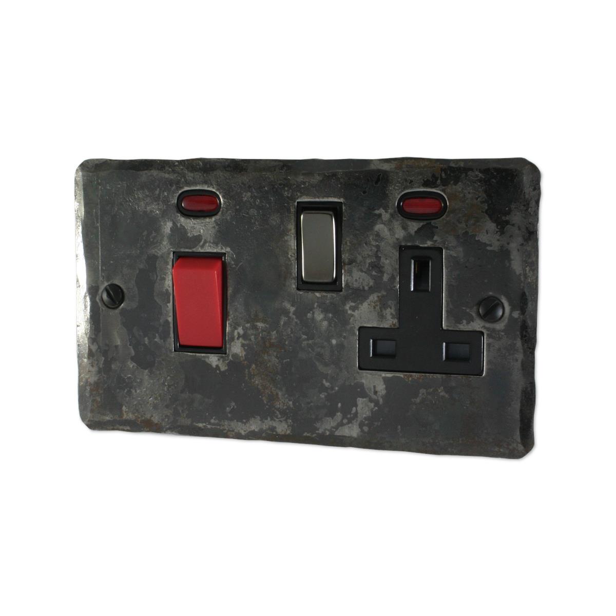 Flat Rustic Cooker Switch + Socket