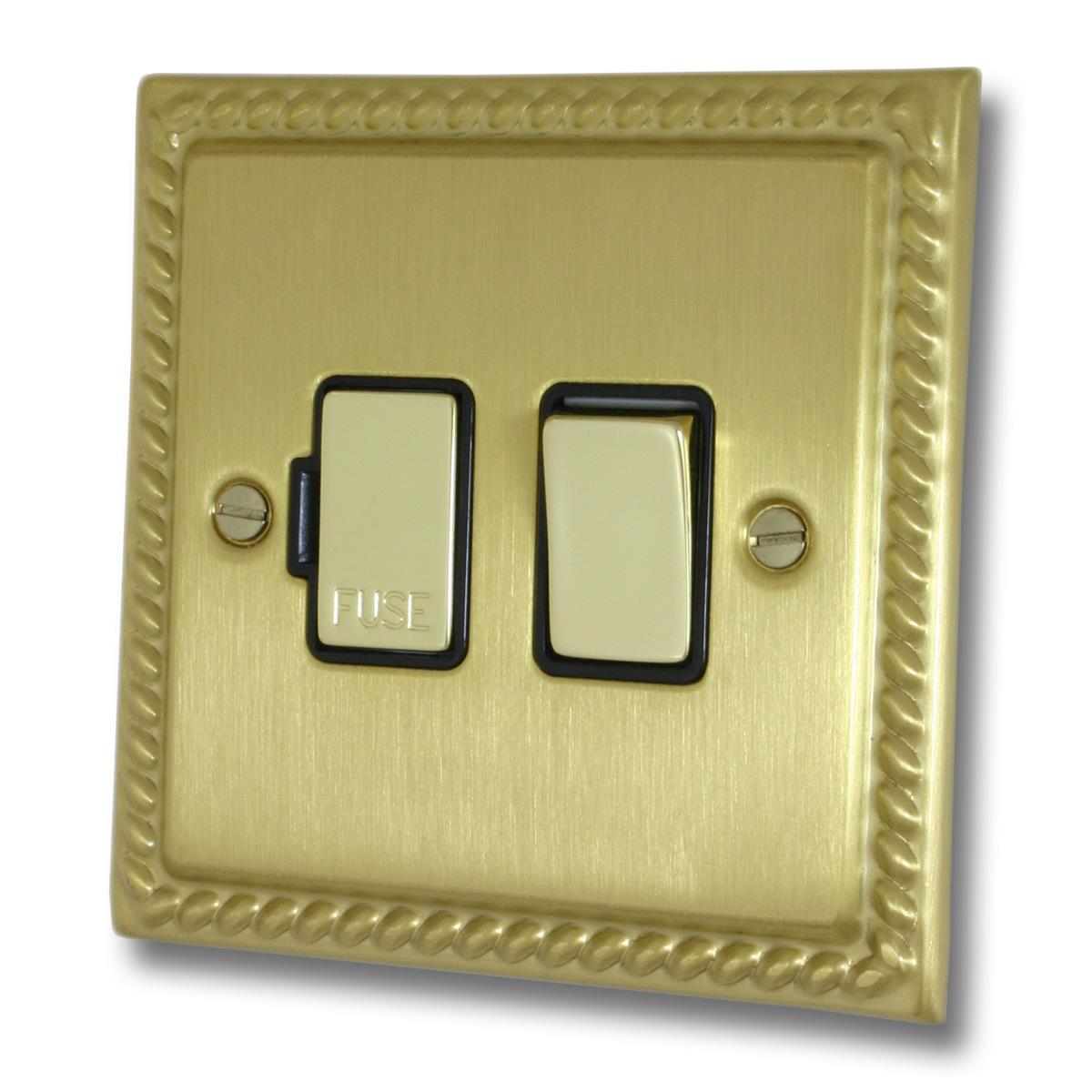 Monarch Satin Brass Switch Fused Spur