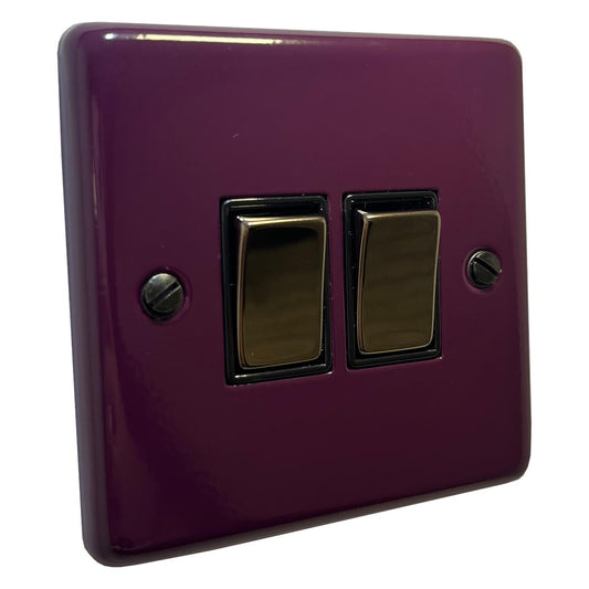 Contour Purple 2 Gang Switch