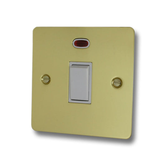 Flat Polished Brass 20 Amp Dp Switch