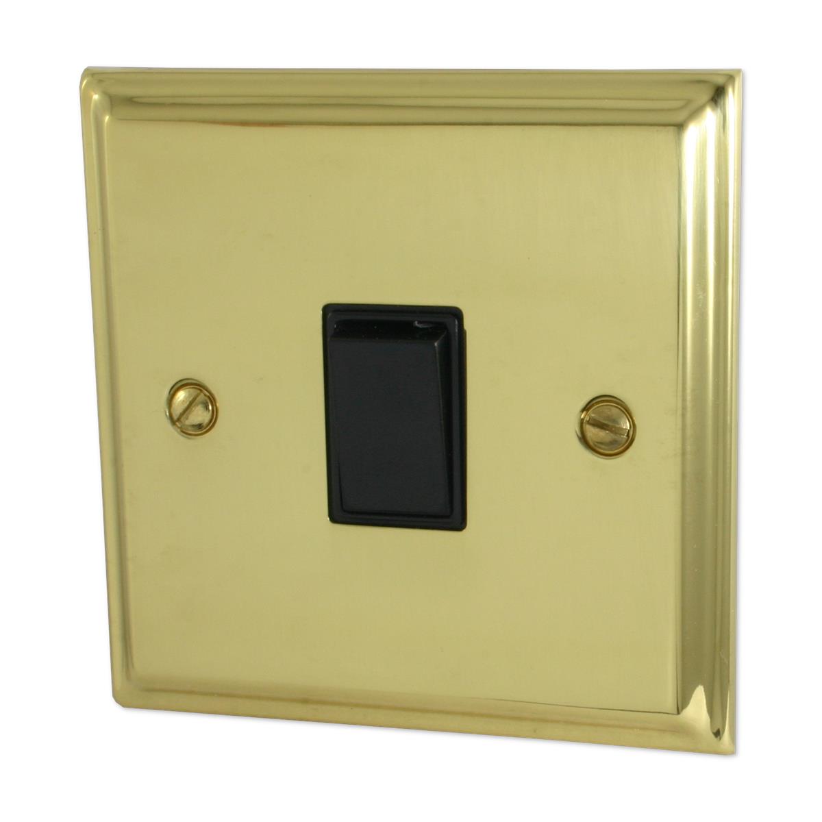 Deco Polished Brass 1 Gang Switch