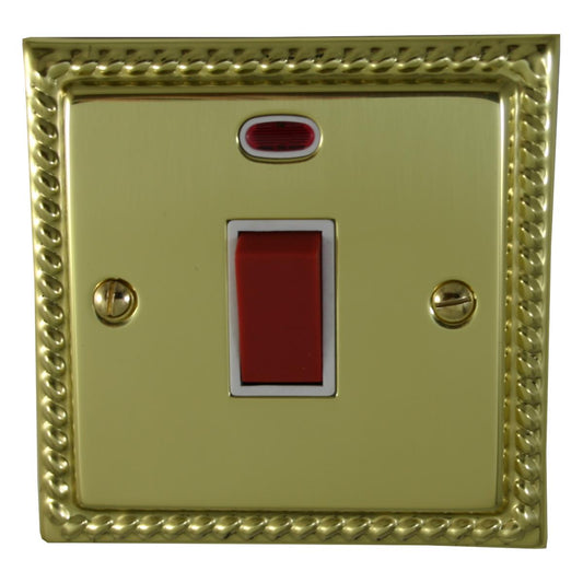 Monarch Polished Brass 45 Amp Dp Switch & Neon