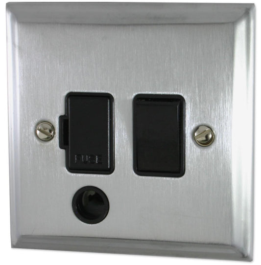 Deco Satin Chrome Swt Fused Spur + Outlet