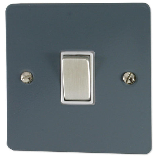 Flat Dark Grey 1 Gang 2 Way Switch