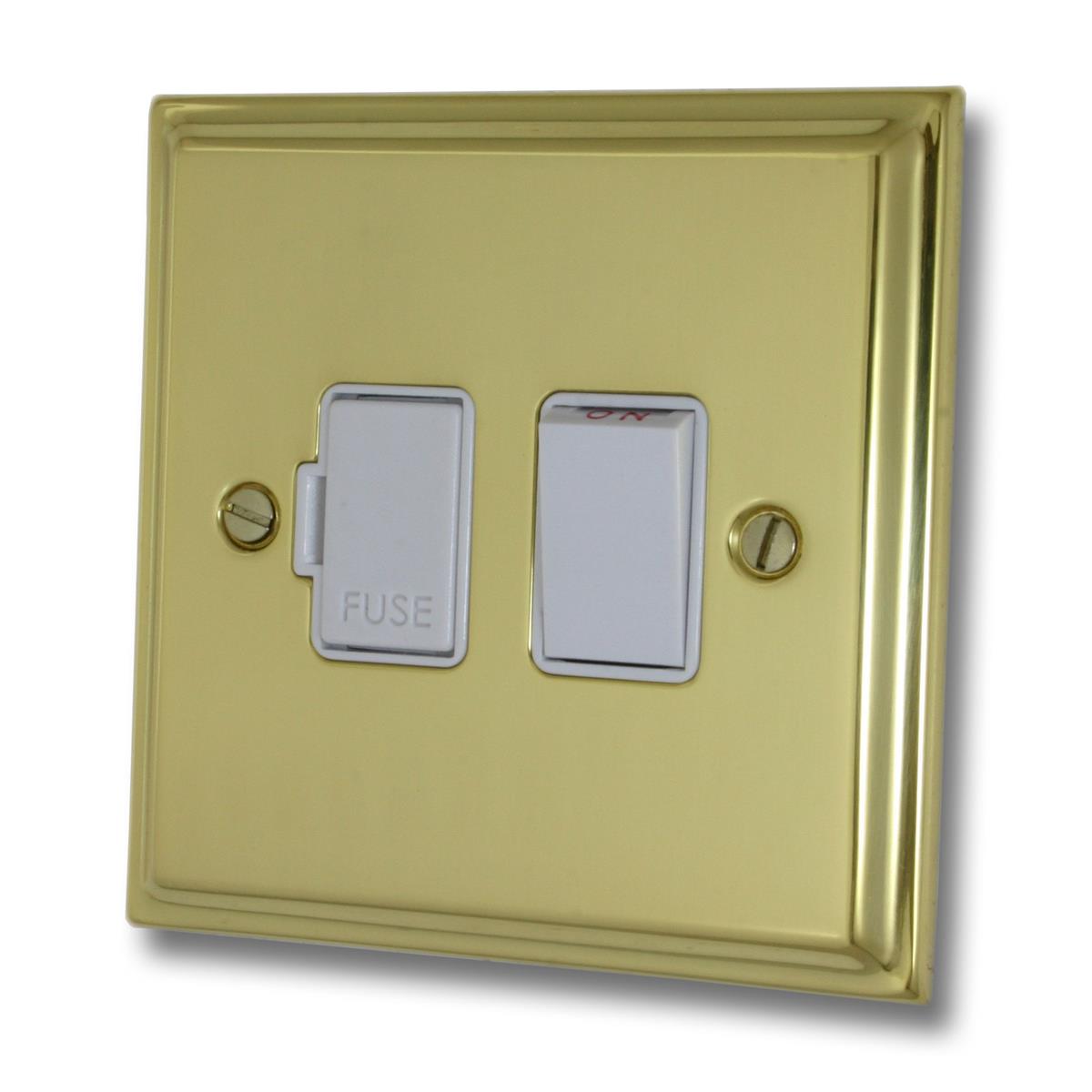 Deco Polished Brass Switch Fused Spur