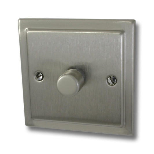 Trimline Satin Nickel 1 Gang 120W LED Dimmer