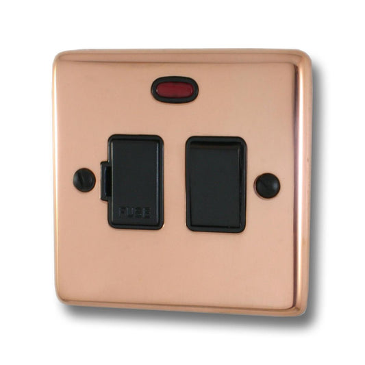 Contour Bright Copper Switched Fuse Spur with Neon (Black Switch)