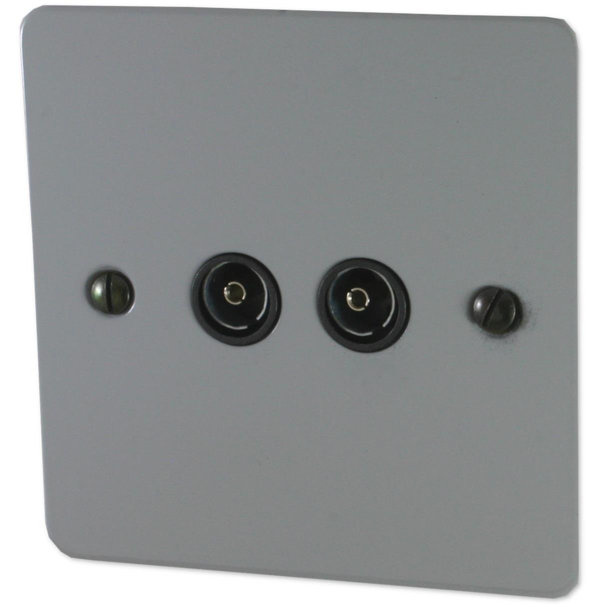 Flat Light Grey Twin Tv Point