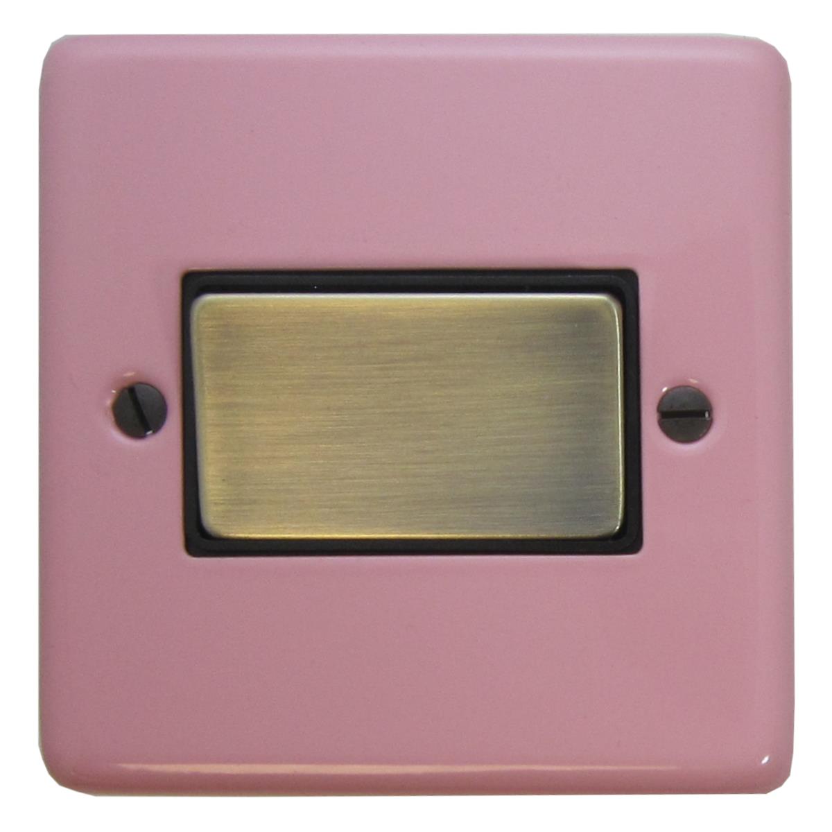 Contour Gloss Pink Fan Isolator (Antique Brass Switch)