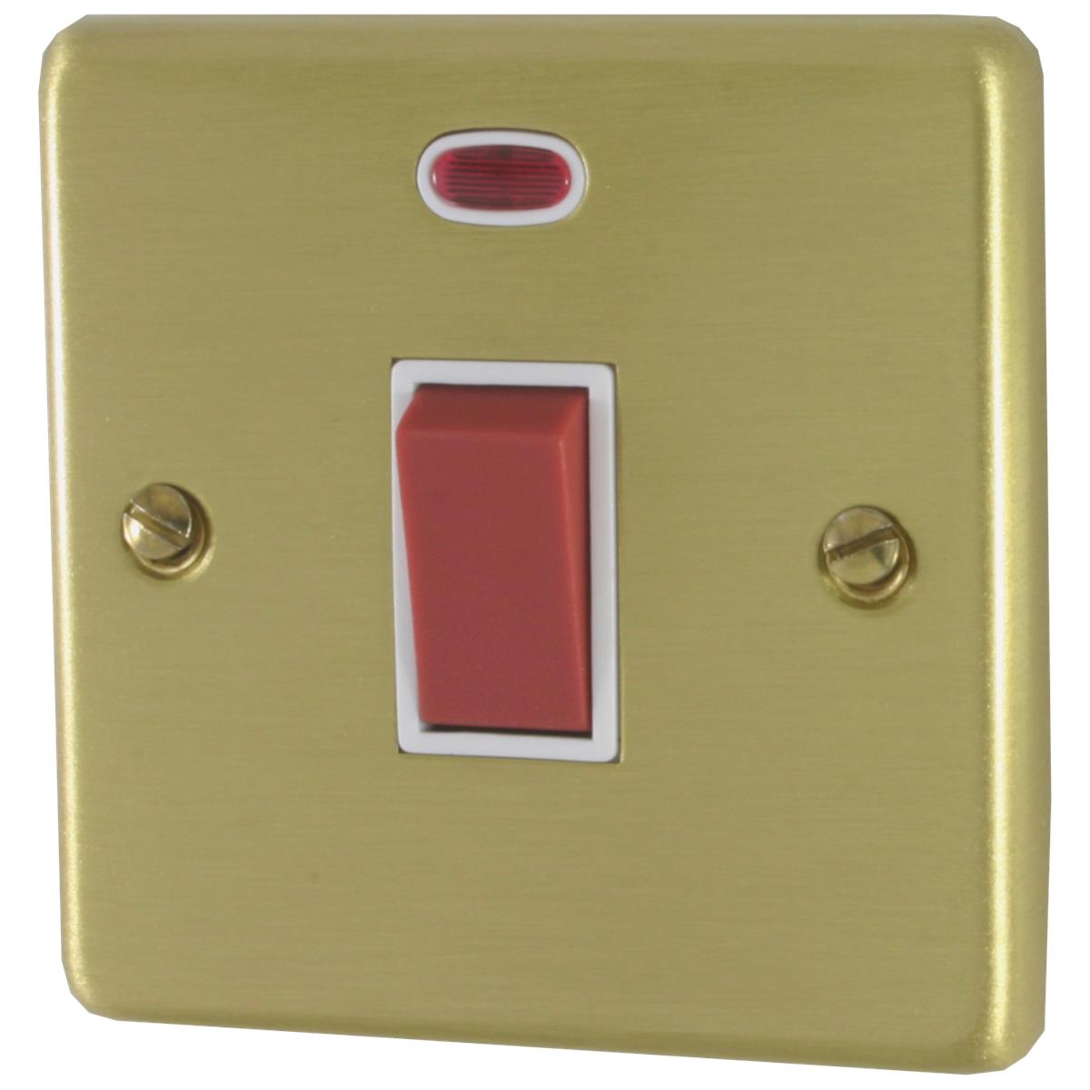 Contour Satin Brass 45 Amp Dp Switch & Neon