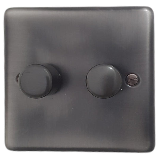 Contour Slate Effect 2 Gang Dimmer LED